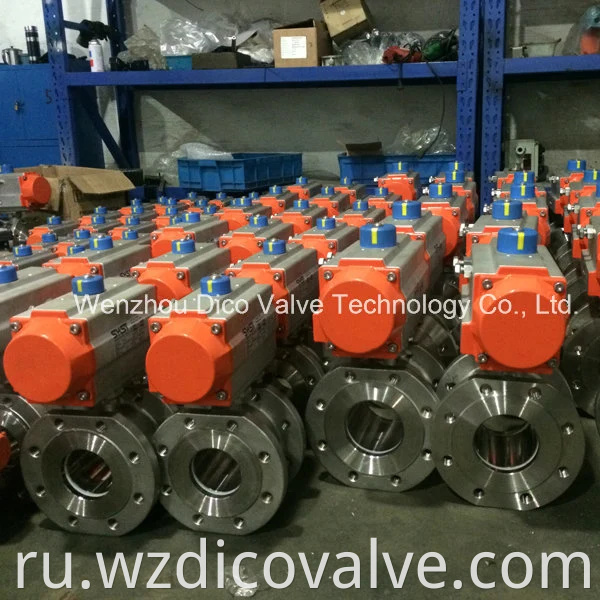 Pneumatic and electric flange ball valve